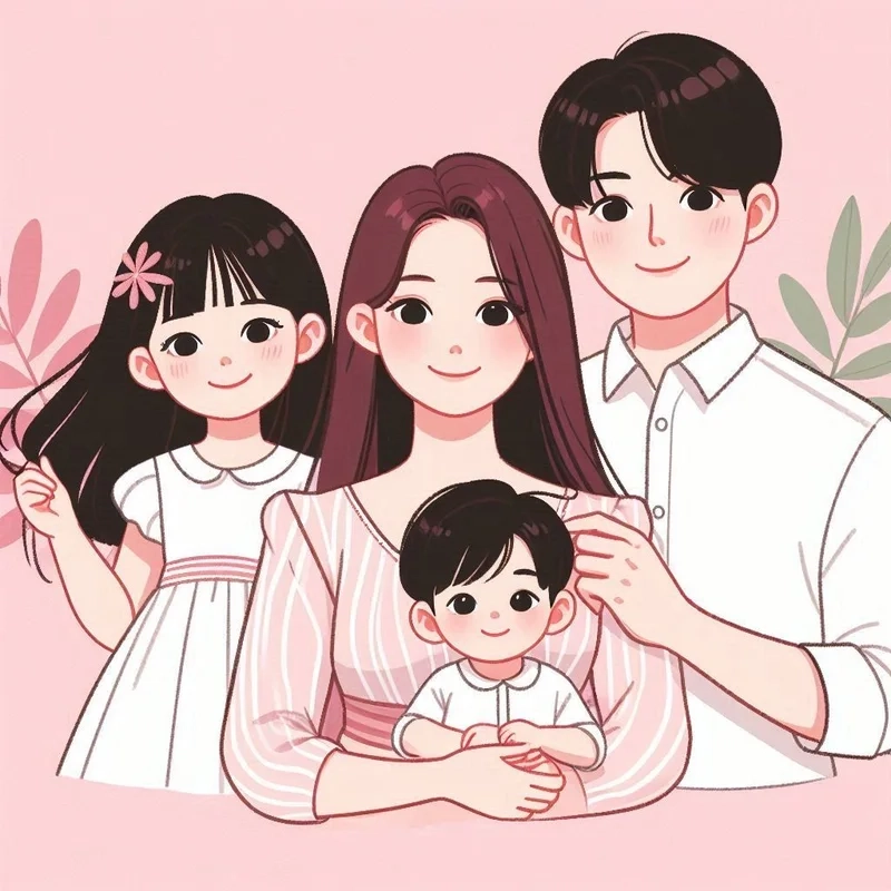Bộ sưu tập gia đình hạnh phúc chibi khiến tim tan chảy