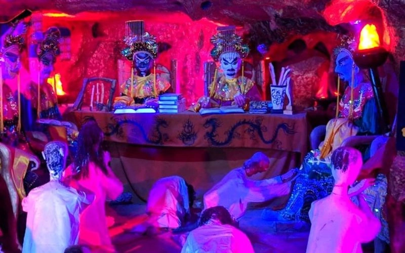 Chùa linh phước 18 tầng địa ngục tái hiện nhân quả luân hồi sống động
