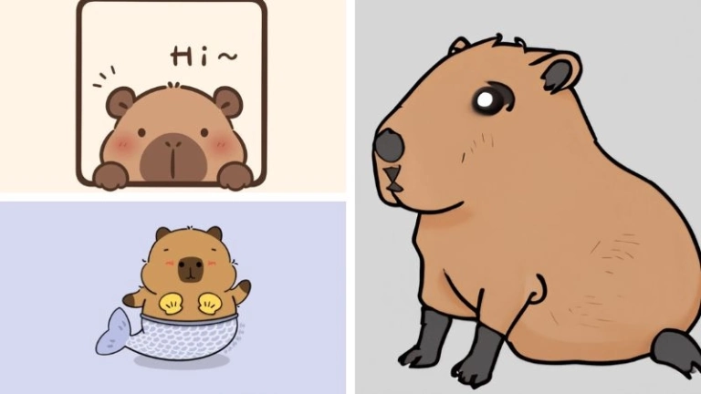 Khám phá những ảnh cute chibi capybara siêu dễ thương dành cho bạn