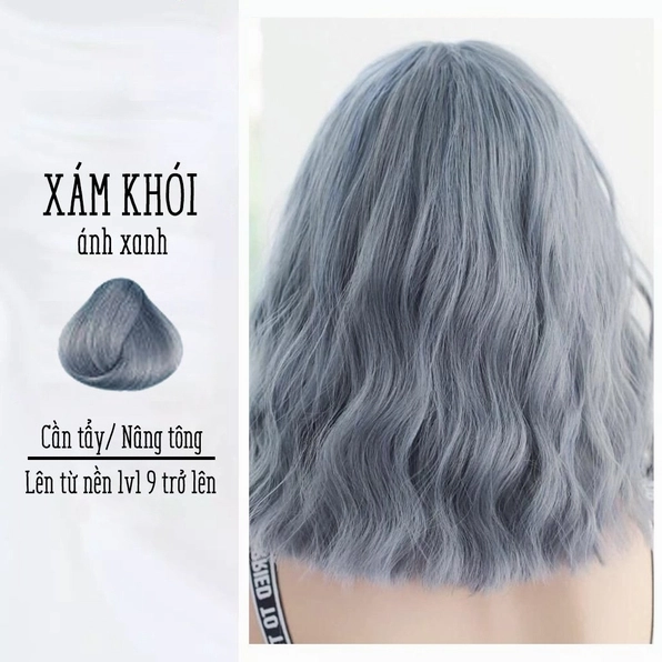 Khám phá xu hướng nhuộm tóc màu xanh khói thời thượng năm 2026