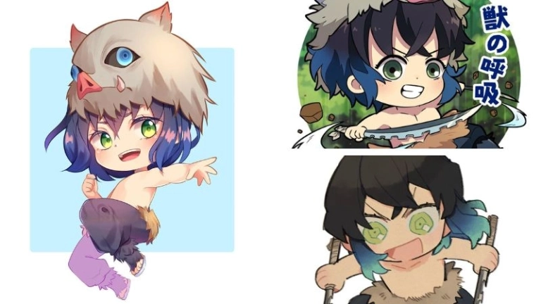 Tổng hợp ảnh Inosuke chibi siêu cute không thể bỏ lỡ
