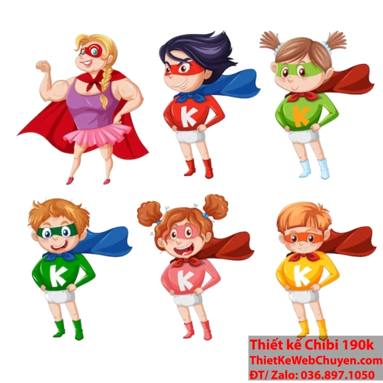 Tuyển chọn ảnh 5 Anh Em Siêu Nhân chibi dễ thương và đáng yêu
