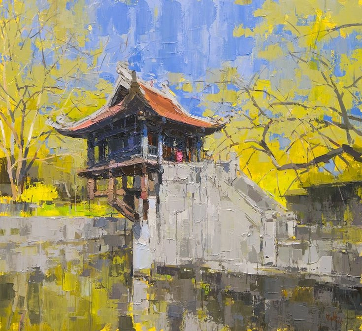 Ngắm nhìn cảnh chùa một cột tuyệt đẹp với không gian tĩnh lặng