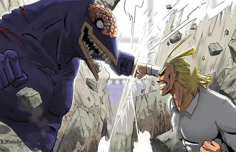 Cùng khám phá màn đối đầu nảy lửa All Might vs Nomu Manga