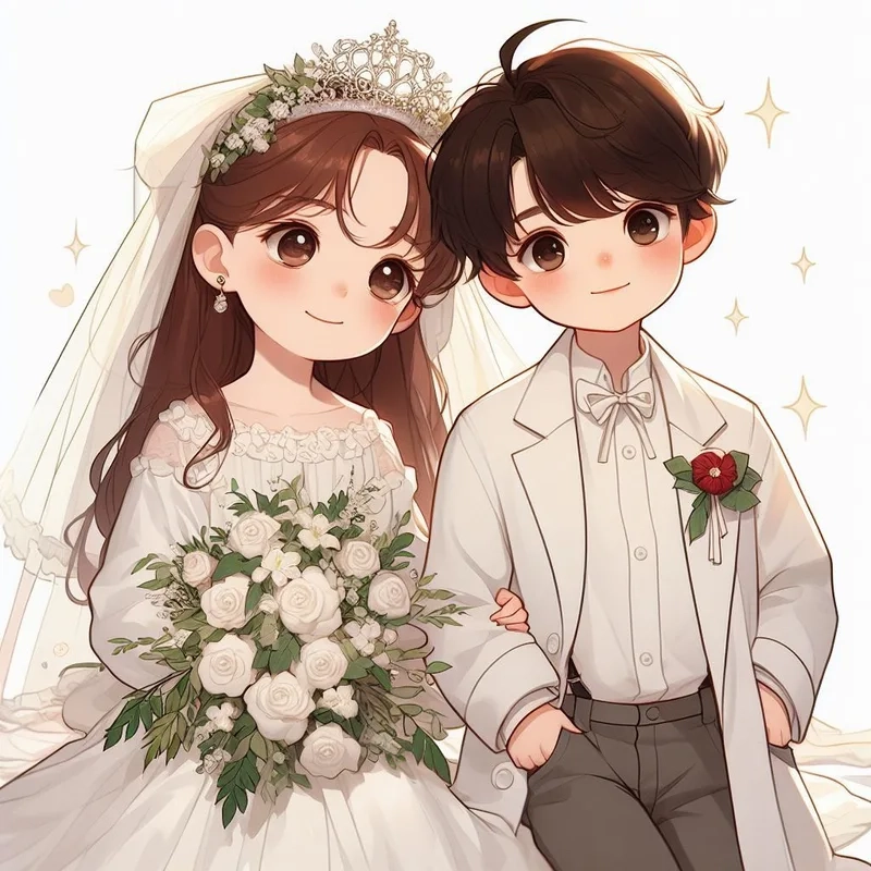 Tải về bộ hình chibi cặp độc lạ mà siêu cute