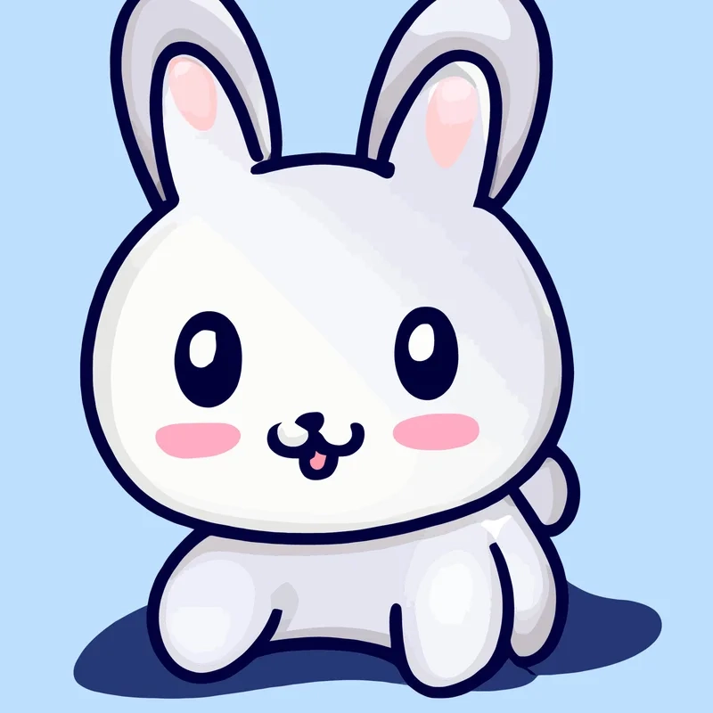 Đắm chìm trong hình cute chibi thỏ lung linh sắc màu