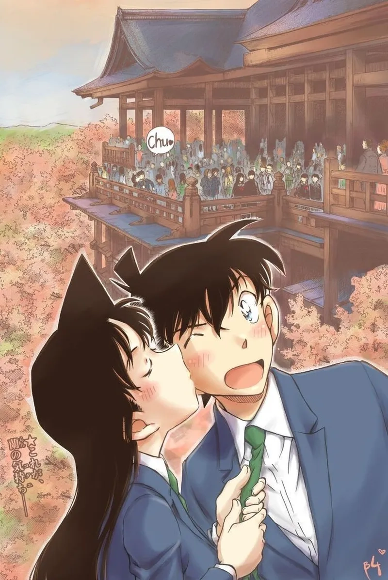 Conan x Ran kiss khoảnh khắc lãng mạn hiếm hoi