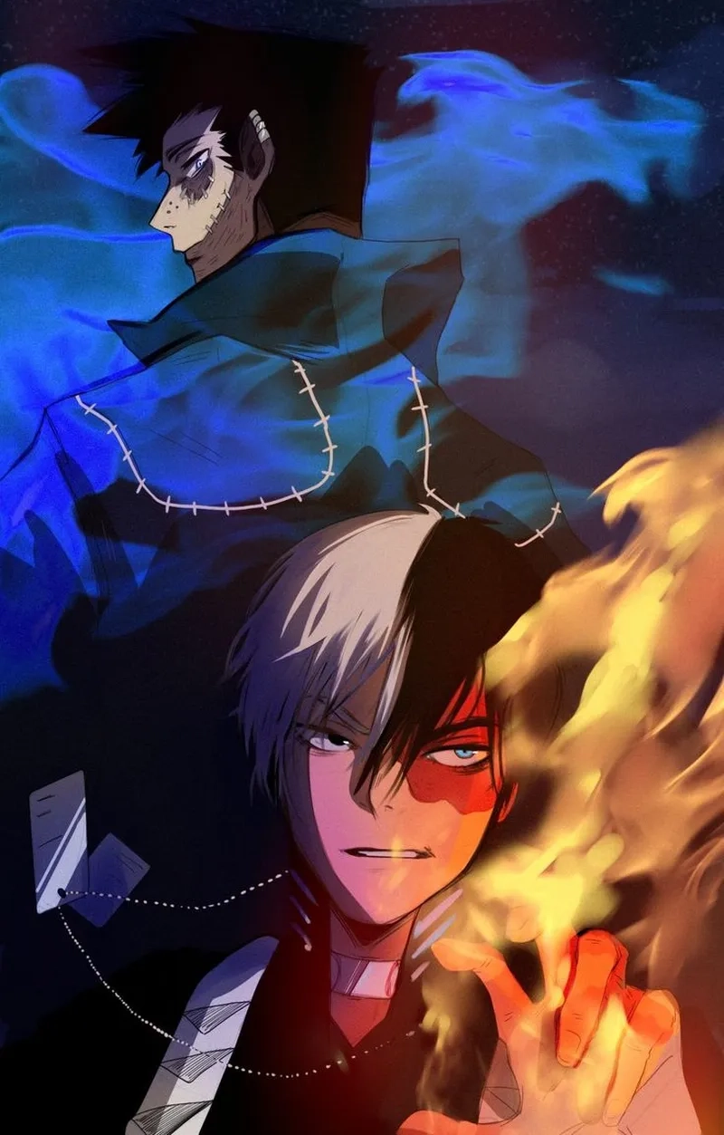 Bộ ảnh fanart lãng mạn Shoto x Dabi đẹp như mơ