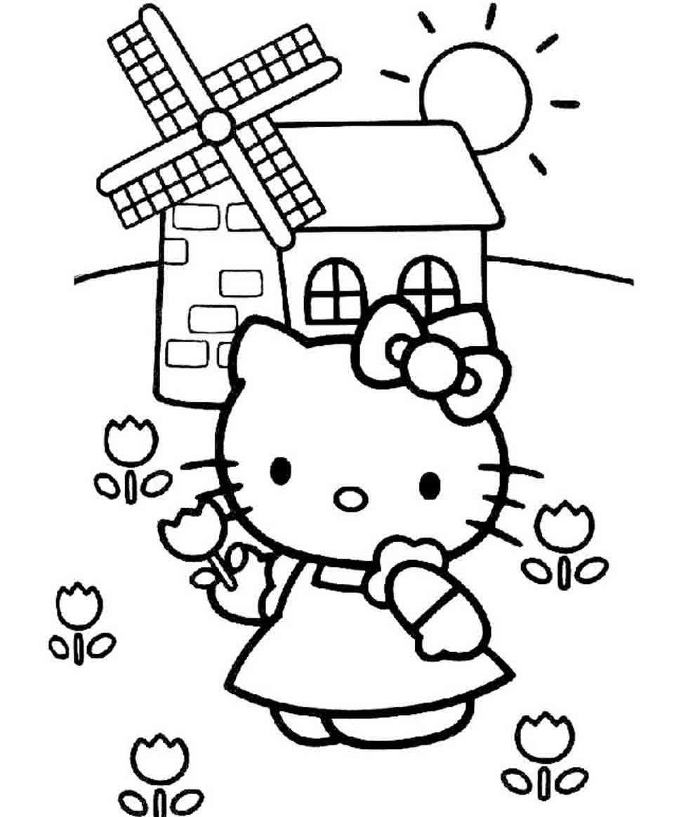 Mèo hello kitty tô màu là lựa chọn tuyệt vời cho bé yêu