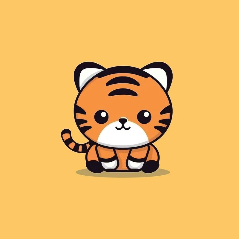 Hình con hổ chibi đáng yêu mang đến sự tươi mới cho mọi không gian