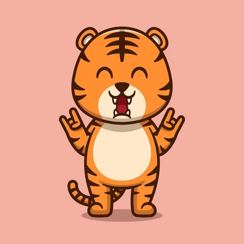 Con hổ chibi cute là lựa chọn tuyệt vời cho những ai yêu thích nghệ thuật
