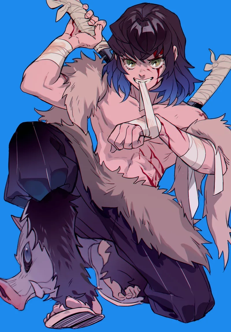 Đắm chìm vào thế giới Inosuke Kimetsu đầy cảm xúc