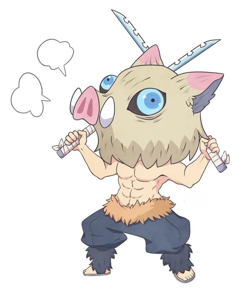 Thưởng thức loạt Inosuke fanart chibi siêu đáng yêu