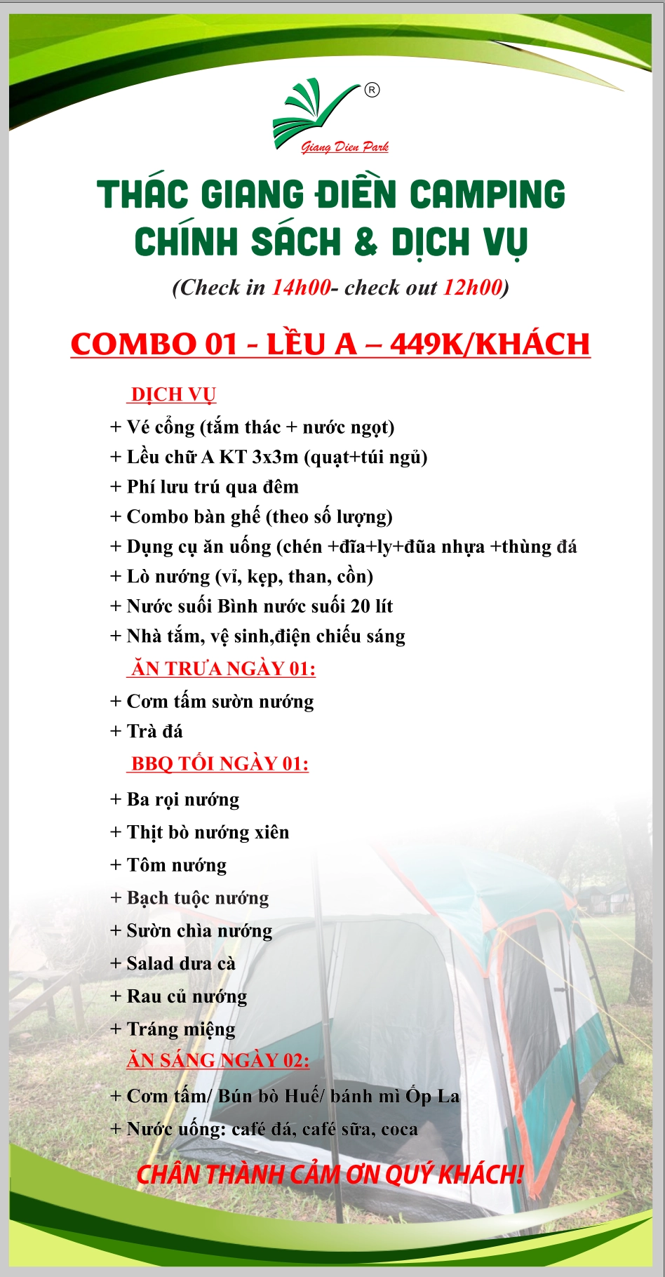 Cập nhật giá vé khu du lịch thác giang điền nhanh nhất