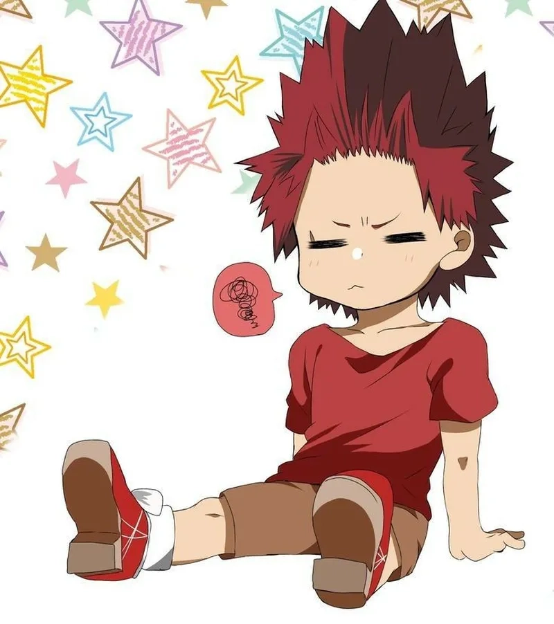Kirishima Eijirou chibi phong cách mới mẻ của một anh hùng đầy sức mạnh