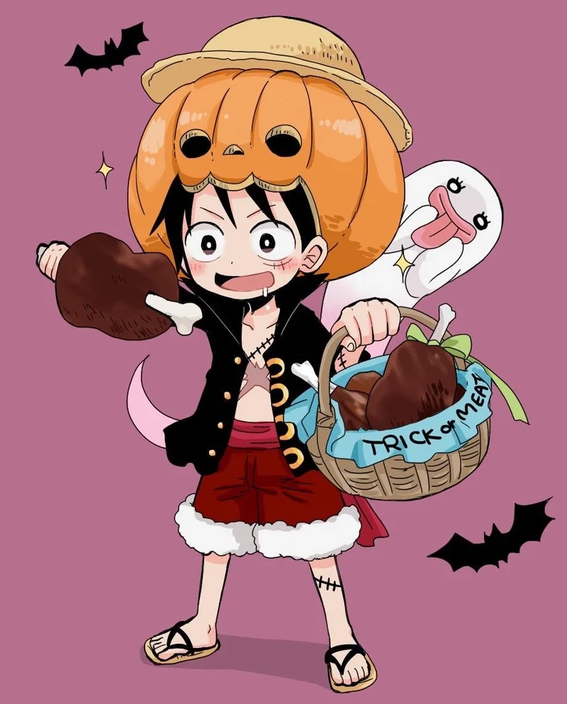 Fan cứng không thể bỏ qua one piece chibi luffy siêu đáng yêu