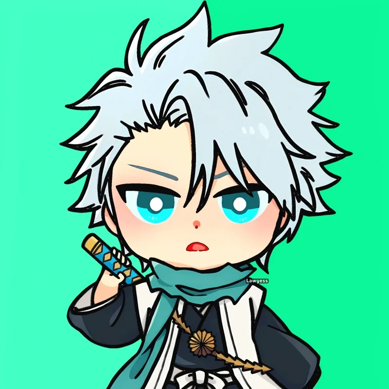 Toshiro Hitsugaya chibi siêu dễ thương cho fan Bleach
