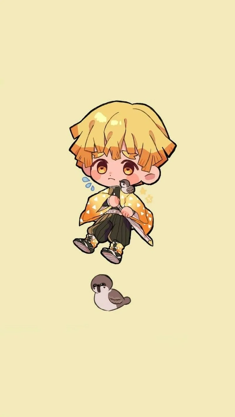 Ảnh Zenitsu chibi dễ thương và đáng yêu không thể bỏ qua
