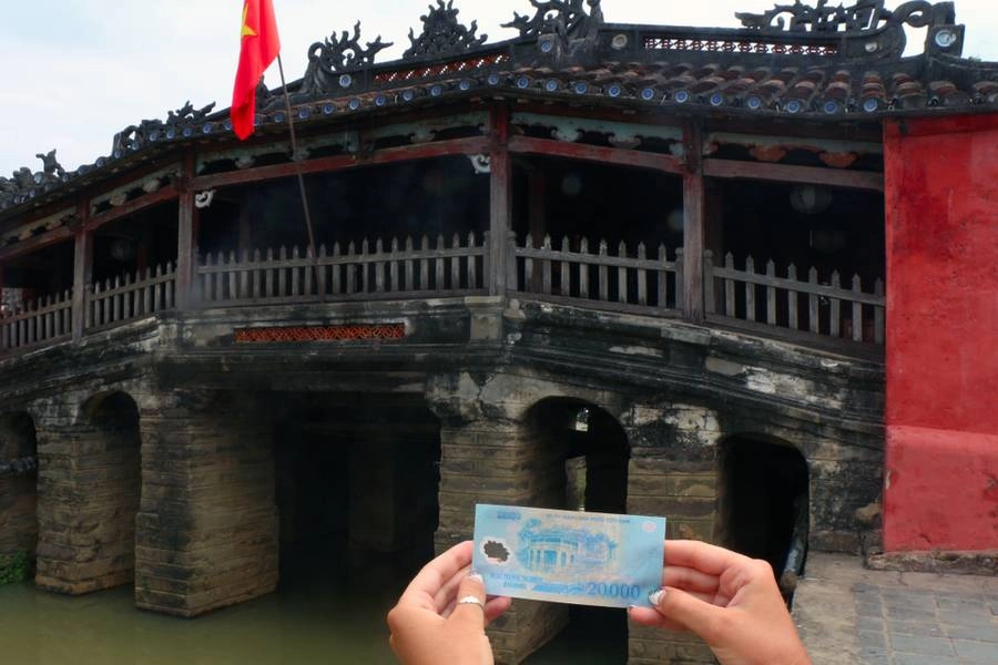 Chùa Cầu Hội An trên tờ tiền nào, xuất hiện trên tờ tiền 20,000 VND