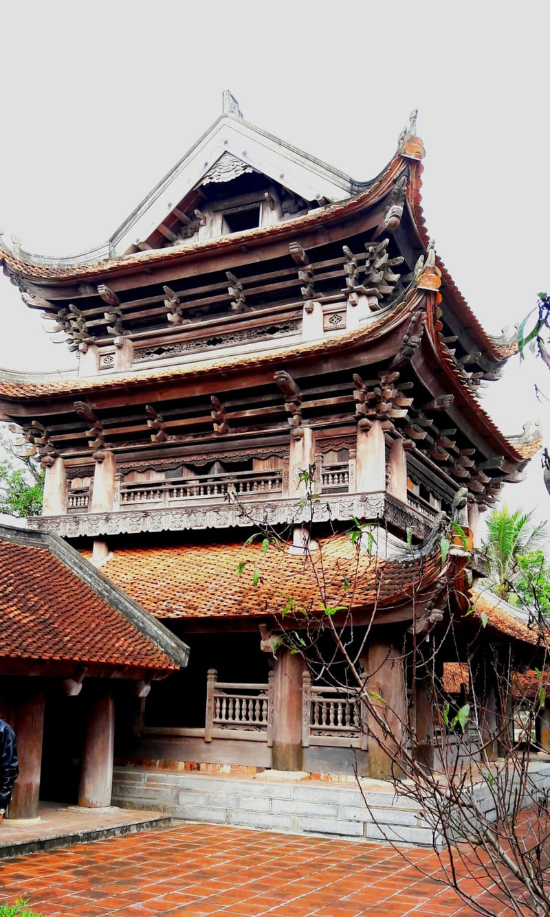 Kiến trúc Chùa Keo Thái Bình, ấn tượng với gác chuông gỗ