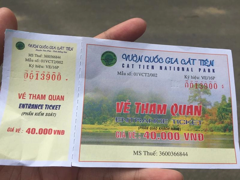 Thông tin hữu ích về giá vé vườn quốc gia cát tiên mới nhất