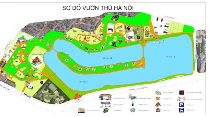 Xem chi tiết bản đồ công viên thủ lệ để dễ dàng khám phá công viên Thủ Lệ