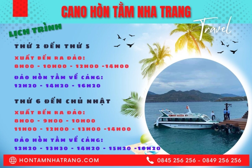 Vé cano đi hòn tằm có thể đặt tại cảng hoặc qua app du lịch