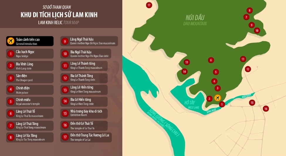 Xem chi tiết sơ đồ khu di tích lam kinh để tiện tham quan hơn