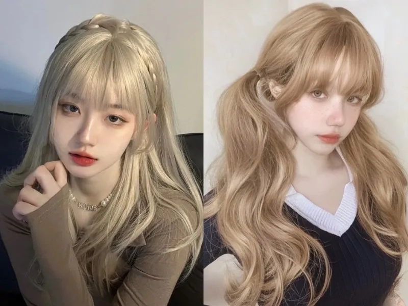 Tóc màu trắng bạch kim tone màu hot trend