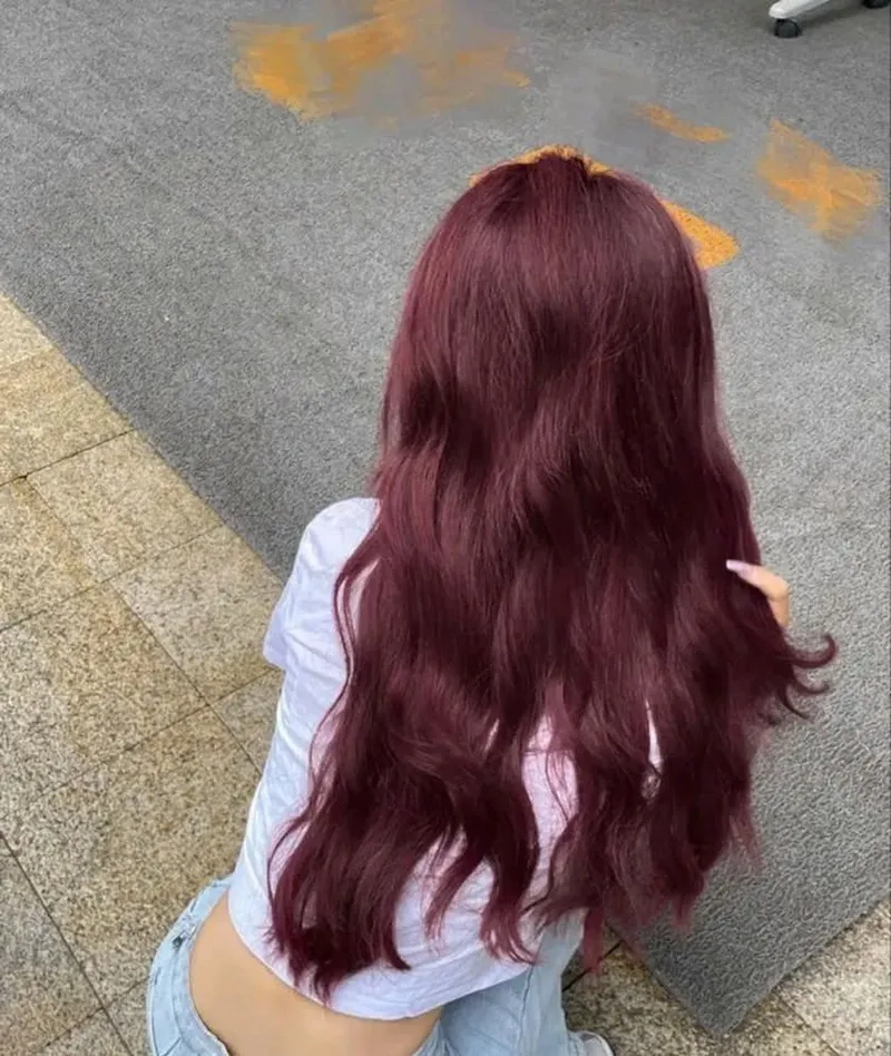 Nhuộm màu tím ánh đỏ tone màu độc lạ