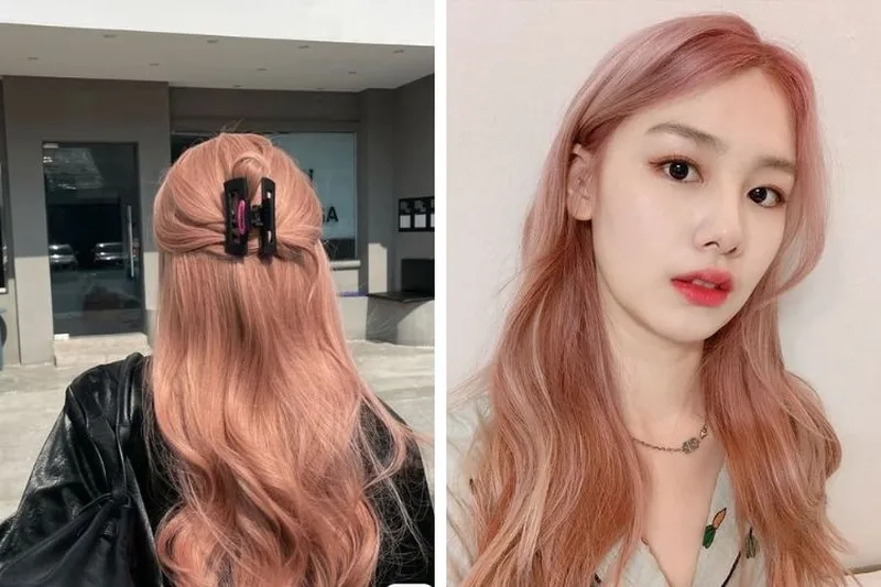 Hồng pastel tóc tone màu nhẹ nhàng thanh lịch