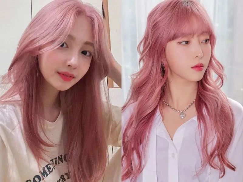 Nhuộm tóc màu hồng pastel không cần tốn nhiều công chăm sóc