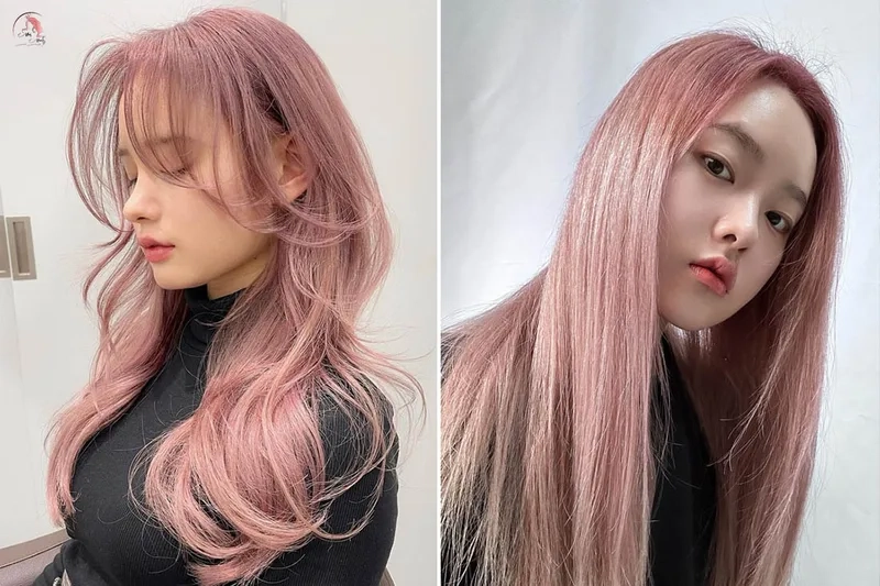 Nhuộm tóc màu hồng trà phù hợp với mọi độ tuổi