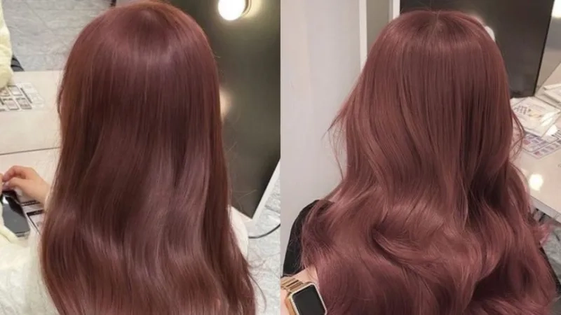 Nhuộm tóc màu hồng đất mang đến vẻ đẹp độc đáo