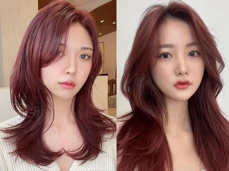 Màu tóc nâu đỏ hot trend năm 2025 không thể bỏ qua