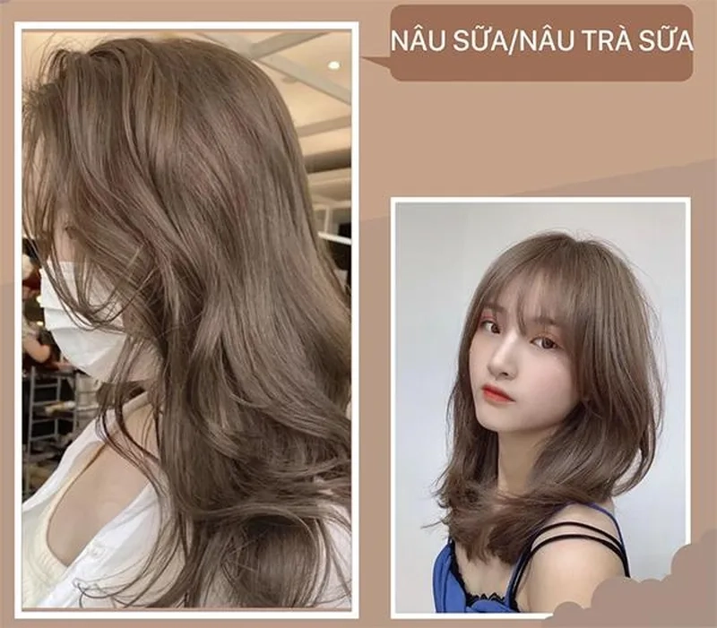 Tóc nâu trà sữa mang đến vẻ đẹp thanh lịch