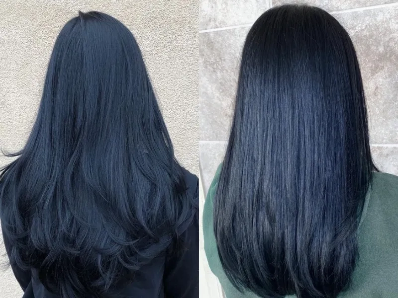 Tóc màu xanh đen phong cách cá tính dành cho giới trẻ