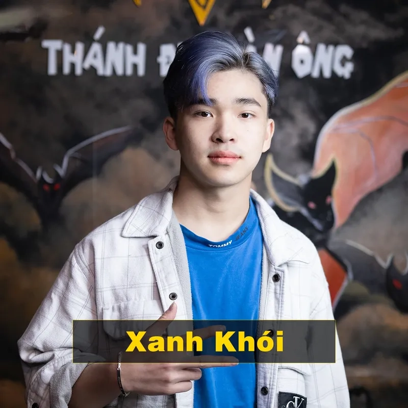Màu tóc xanh dương đen khói nam cá tính và mạnh mẽ