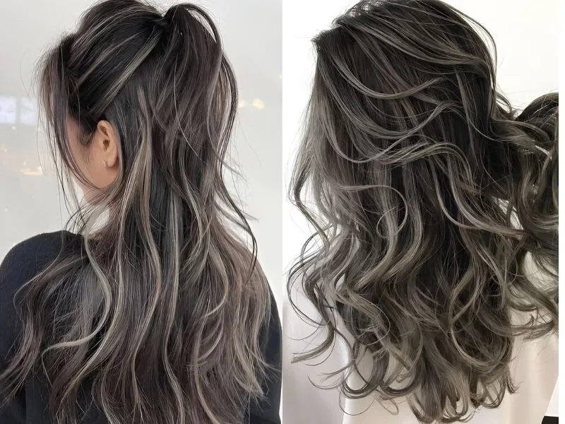 Màu nâu rêu gẩy light tone màu nhẹ nhàng