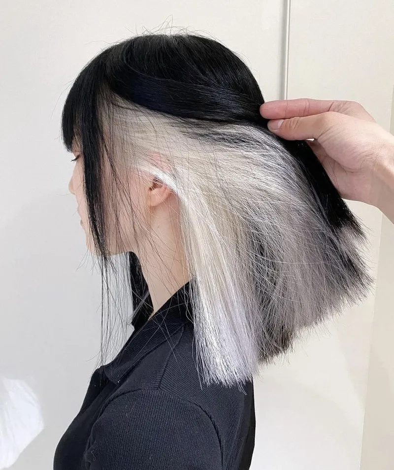 Nhuộm tóc highlight màu khói tiết kiệm thời gian