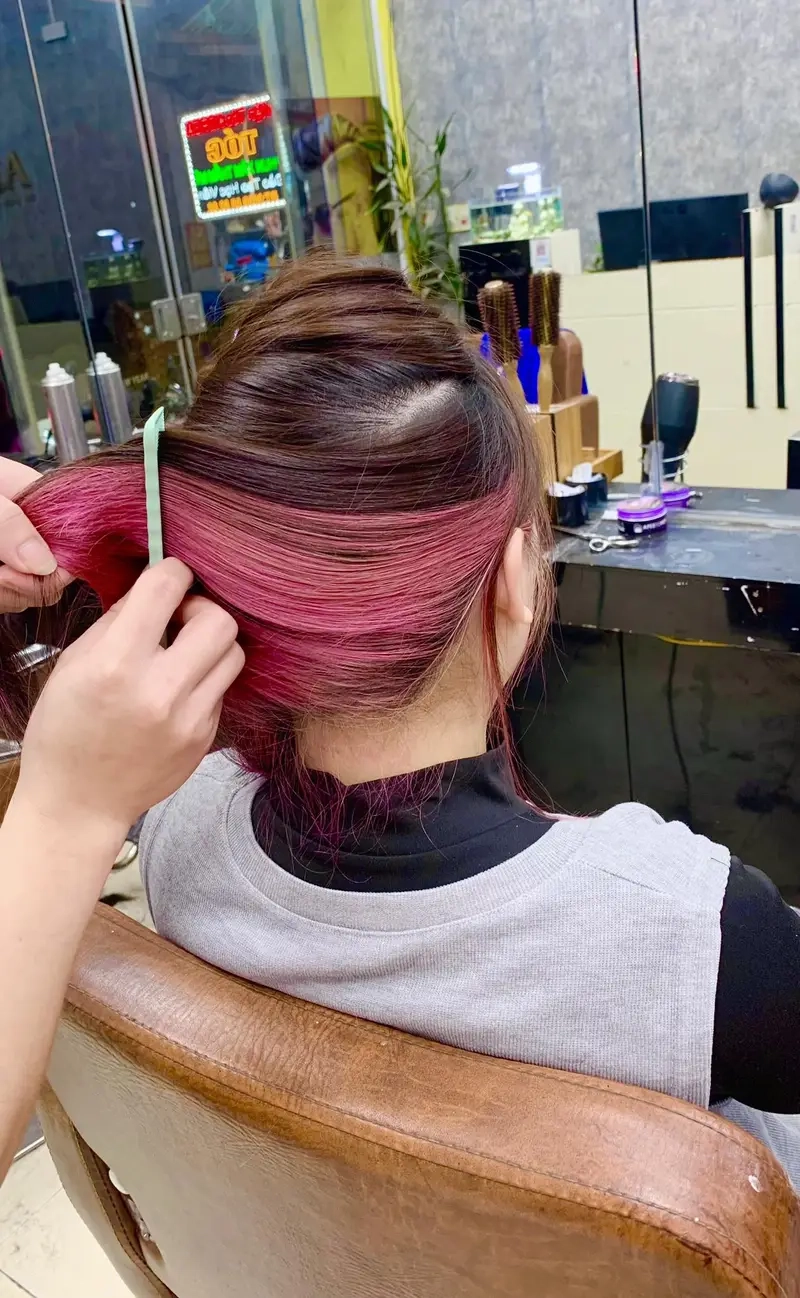 Nhuộm highlight gáy bí quyết nhuộm đẹp không hư tóc