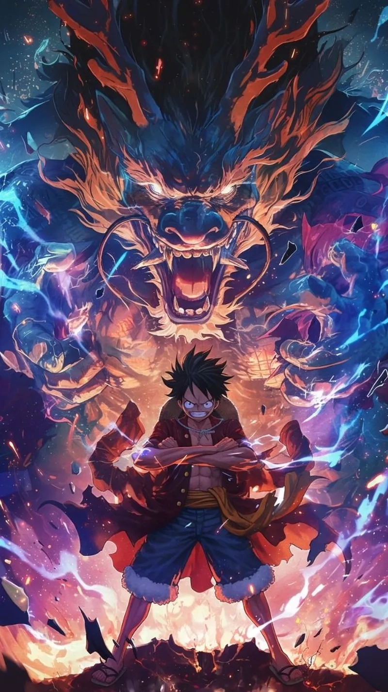 One piece ảnh luffy ngầu mạnh mẽ cuốn hút