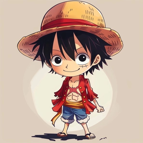 Hình luffy chibi cute ngọt ngào mê mẩn