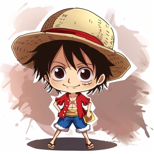 Hình nền luffy chibi dễ thương thư giãn