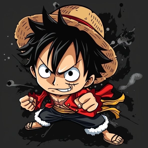 Hình nền one piece chibi băng nhóm đáng yêu