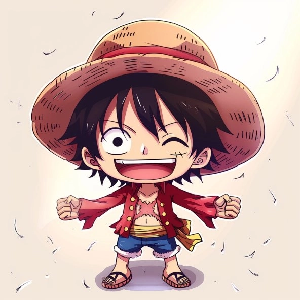 Hình ảnh luffy chibi ngố tàu siêu cuốn hút