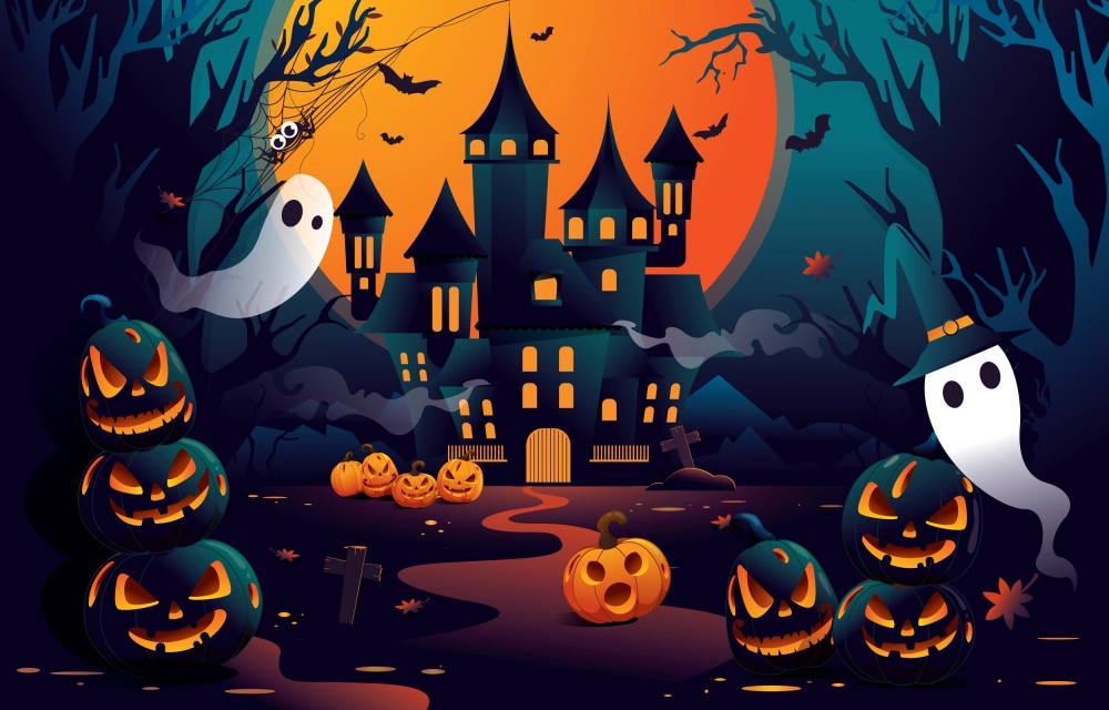 Hình nền Halloween phu hop khong khi mua le
