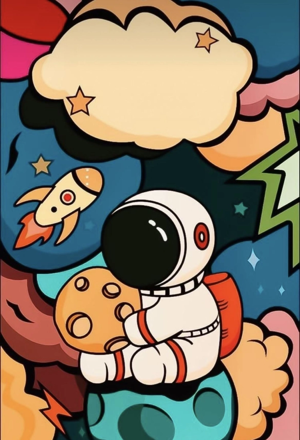 Avatar phi hành gia nam phong cách trẻ trung