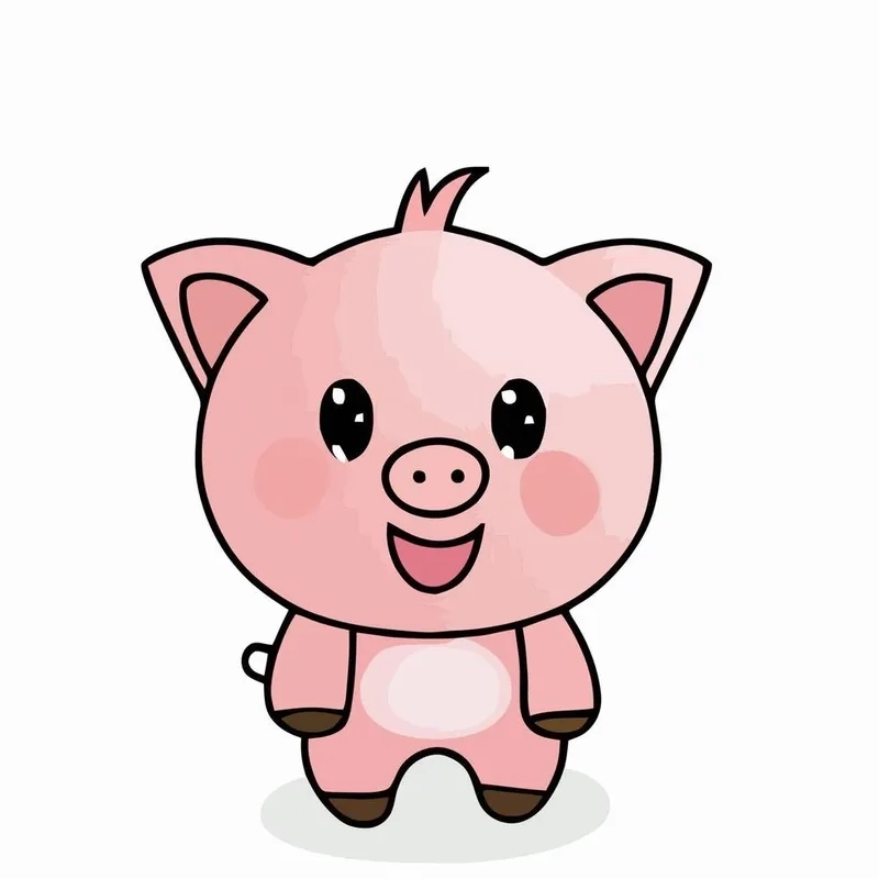 Heo con dễ thương chibi ngọt ngào mê mẩn