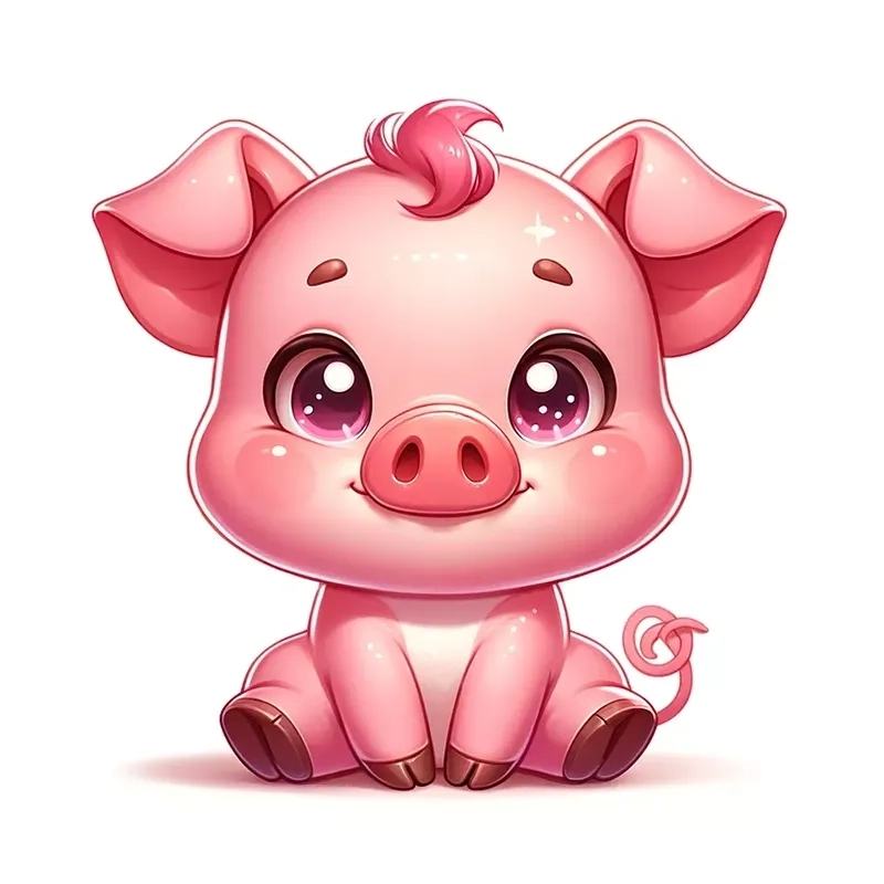 Con heo chibi bé xinh dễ thương mê mẩn